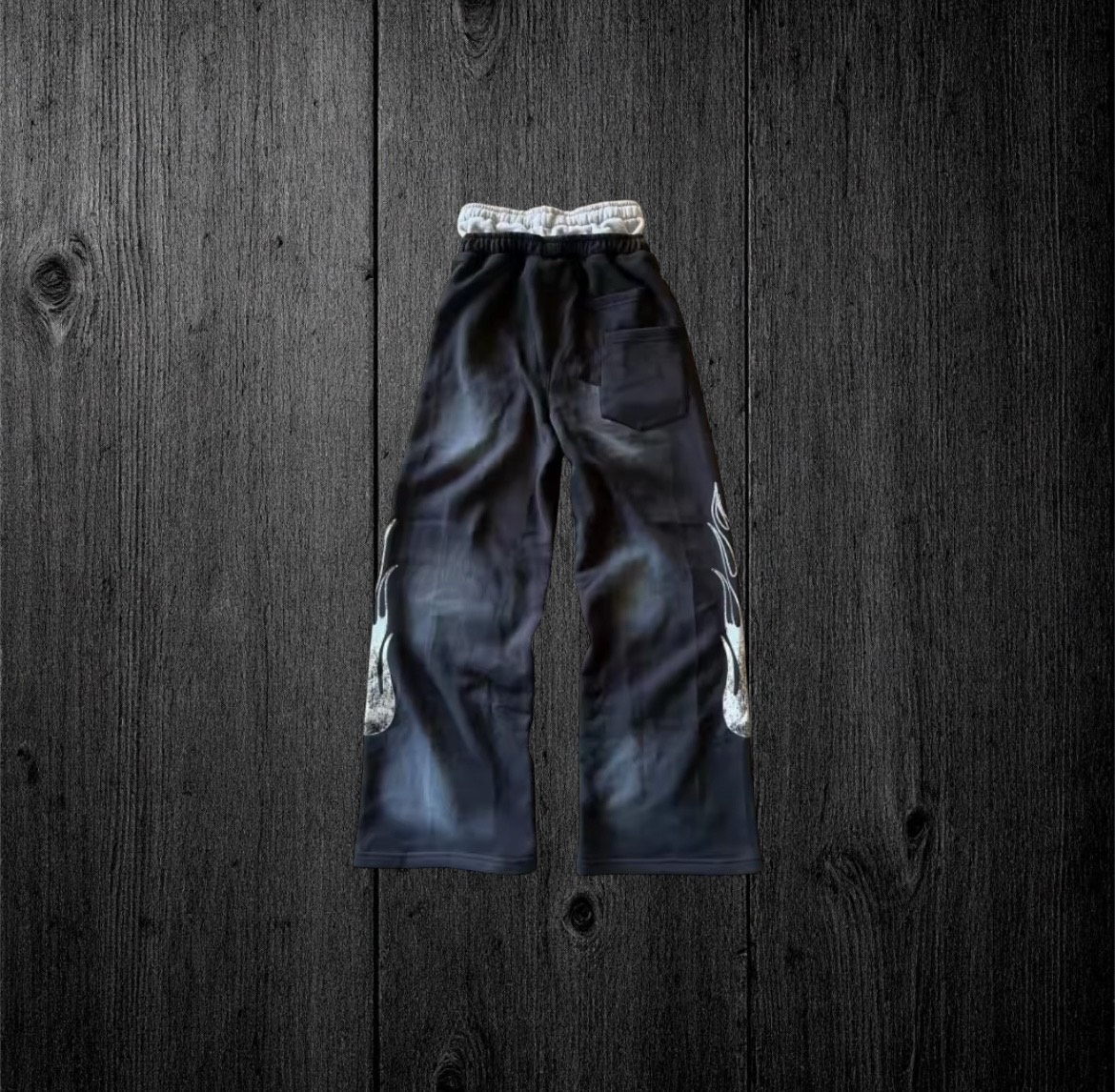 Kash y2k embroidered double layer elastic waist pants