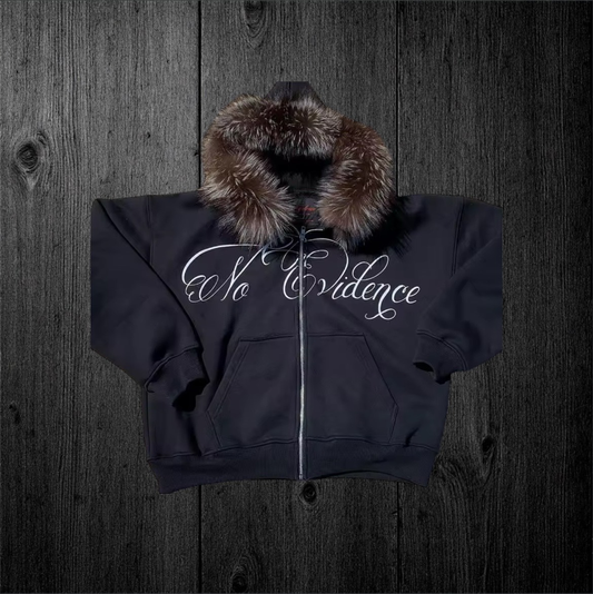 No Evidence Fur Collar Hoodie