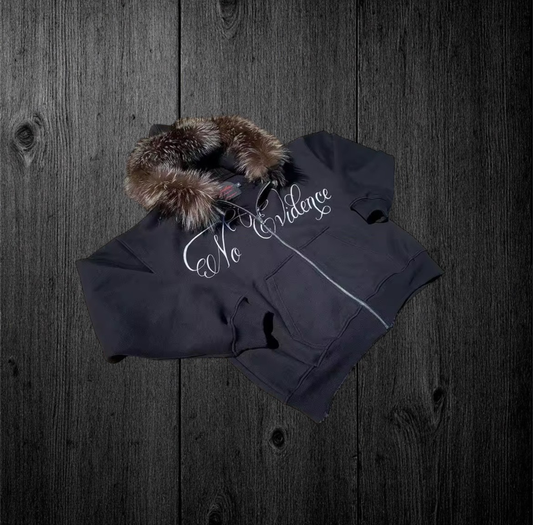 No Evidence Fur Collar Hoodie